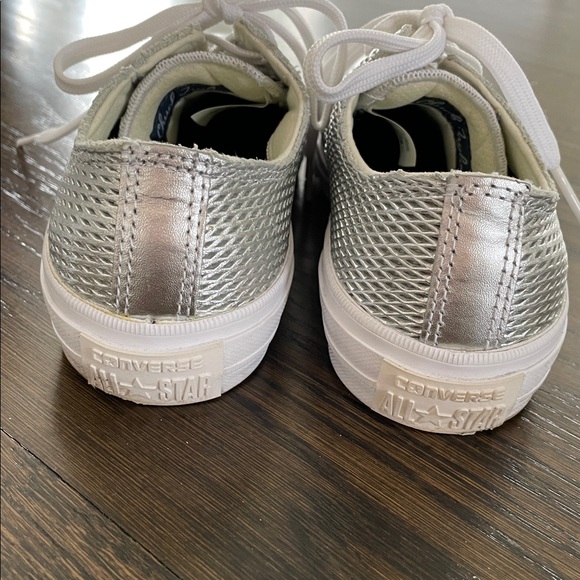 Perforated leather converse silver size 8 - Picture 5 of 9